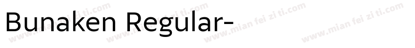 Bunaken Regular字体转换